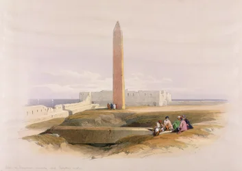 Obelisk in Alexandria, allgemein als Kleopatras Nadel bekannt, aus „Egypt and Nubia“, Band 1